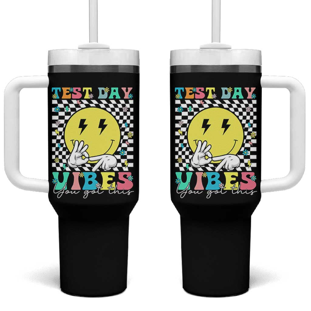Test Day 67 Meme Tumbler With Handle You Got This Testing Teacher Retro Grooves