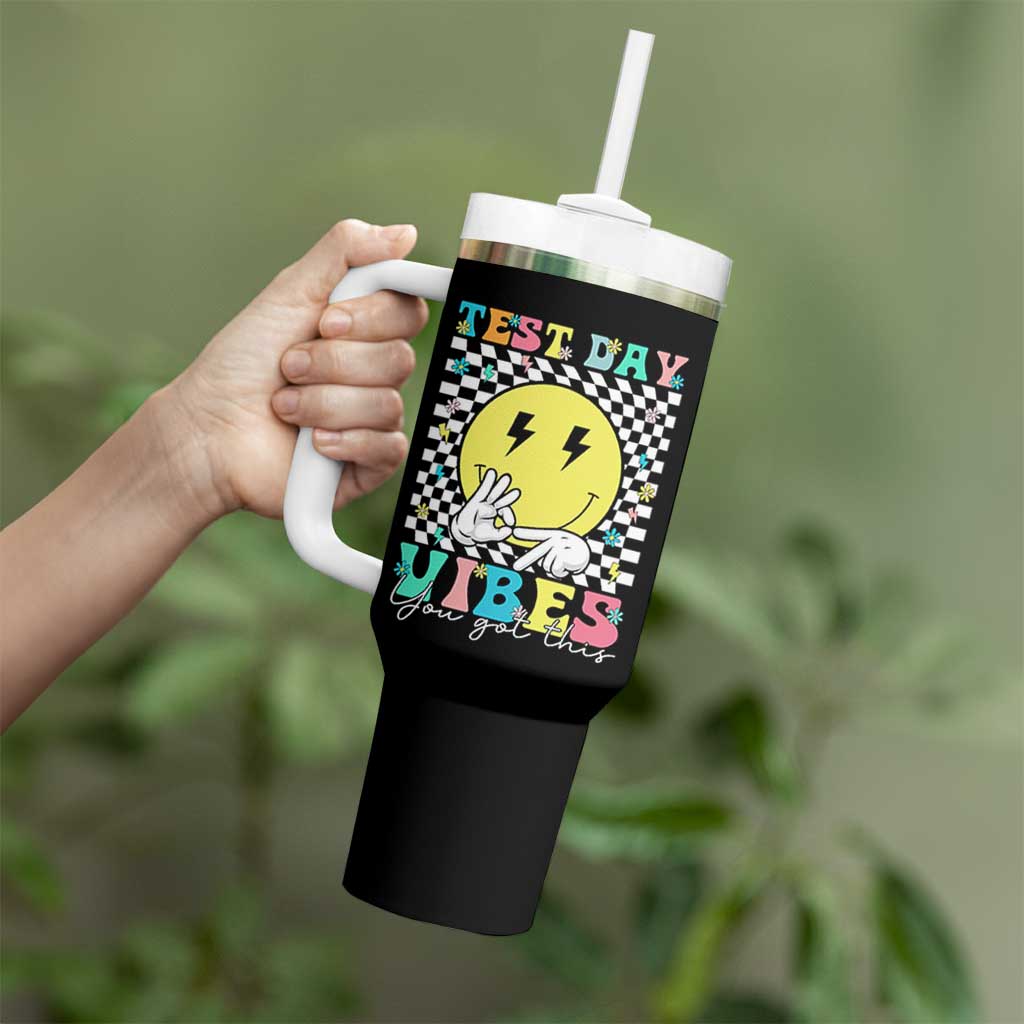 Test Day 67 Meme Tumbler With Handle You Got This Testing Teacher Retro Grooves