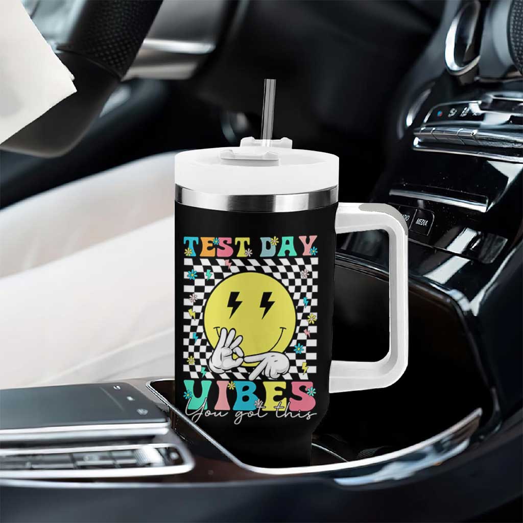 Test Day 67 Meme Tumbler With Handle You Got This Testing Teacher Retro Grooves