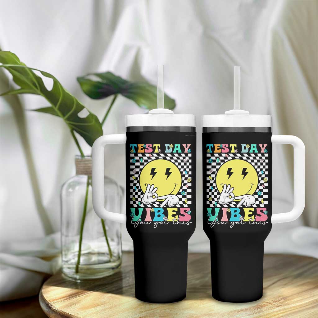 Test Day 67 Meme Tumbler With Handle You Got This Testing Teacher Retro Grooves