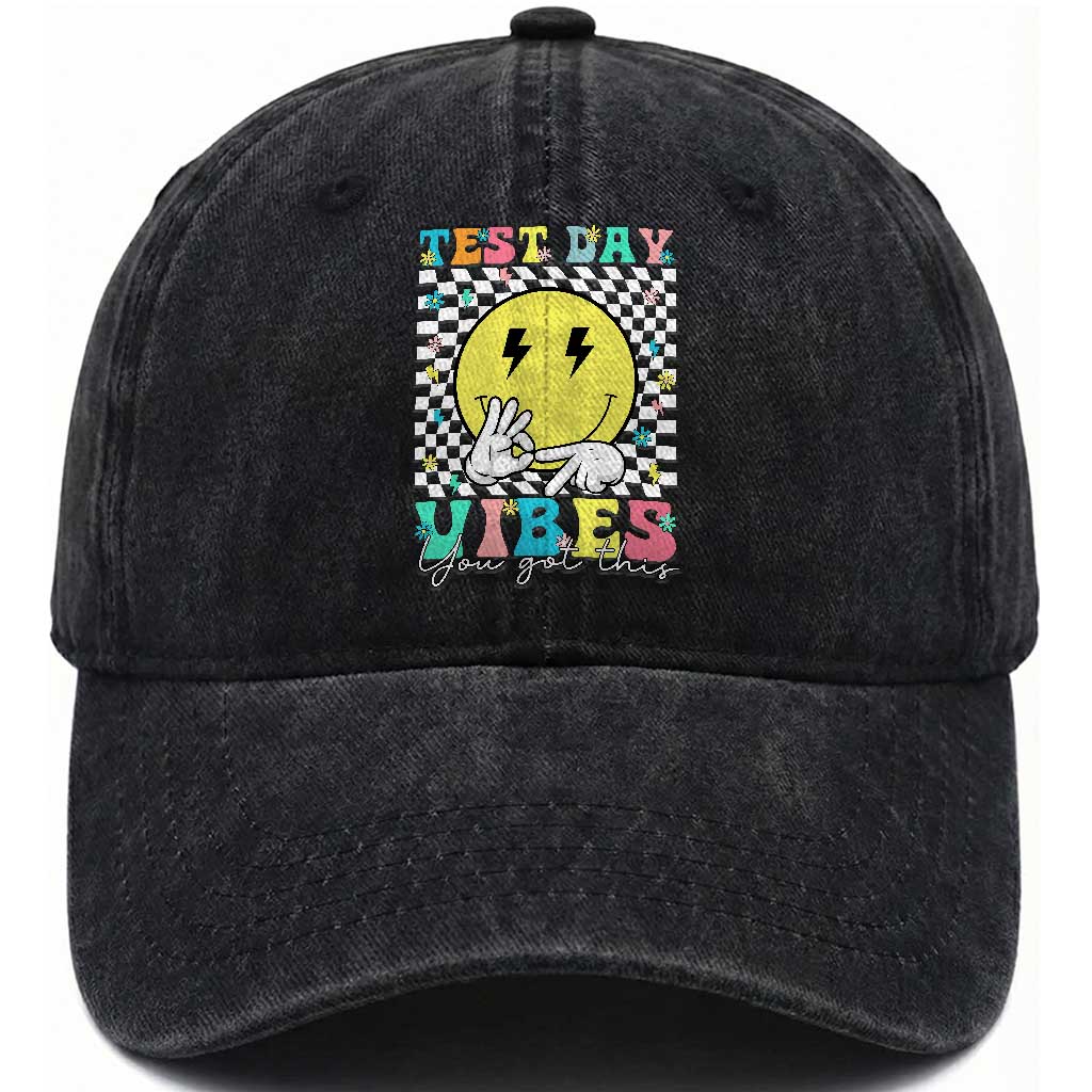 Test Day 67 Meme Washed Cotton Baseball Cap You Got This Testing Teacher Retro Grooves