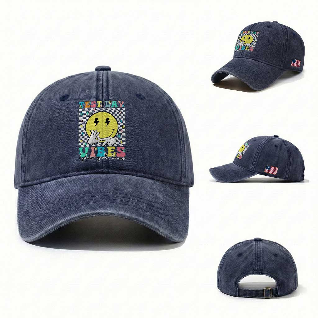 Test Day 67 Meme Washed Cotton Baseball Cap You Got This Testing Teacher Retro Grooves