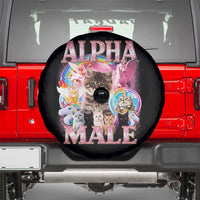 Alpha Male Cat Spare Tire Cover Funny Rainbow Kitten Meme Bootleg