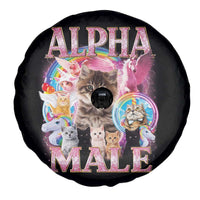 Alpha Male Cat Spare Tire Cover Funny Rainbow Kitten Meme Bootleg