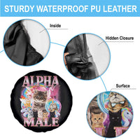 Alpha Male Cat Spare Tire Cover Funny Rainbow Kitten Meme Bootleg