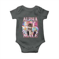 Alpha Male Cat Baby Onesie Funny Rainbow Kitten Meme Bootleg