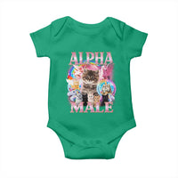 Alpha Male Cat Baby Onesie Funny Rainbow Kitten Meme Bootleg