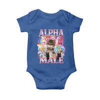 Alpha Male Cat Baby Onesie Funny Rainbow Kitten Meme Bootleg