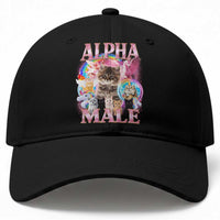 Alpha Male Cat Baseball Cap Funny Rainbow Kitten Meme Bootleg
