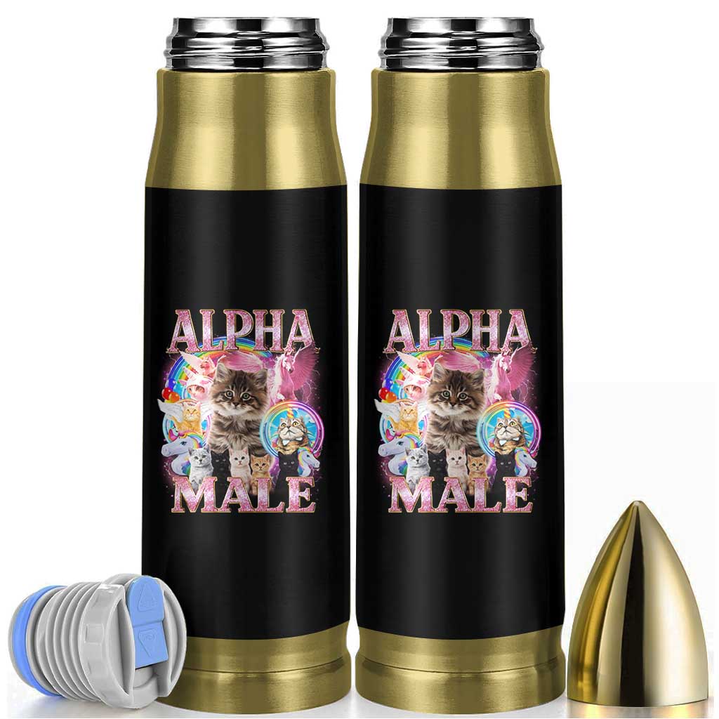 Alpha Male Cat Bullet Tumbler Funny Rainbow Kitten Meme Bootleg