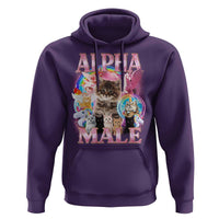 Alpha Male Cat Hoodie Funny Rainbow Kitten Meme Bootleg