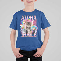 Alpha Male Cat T Shirt For Kid Funny Rainbow Kitten Meme Bootleg