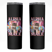 Alpha Male Cat Skinny Tumbler Funny Rainbow Kitten Meme Bootleg