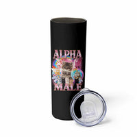 Alpha Male Cat Skinny Tumbler Funny Rainbow Kitten Meme Bootleg