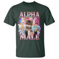 Alpha Male Cat T Shirt Funny Rainbow Kitten Meme Bootleg