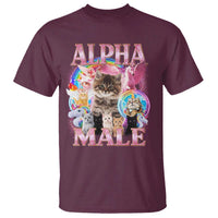 Alpha Male Cat T Shirt Funny Rainbow Kitten Meme Bootleg