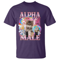 Alpha Male Cat T Shirt Funny Rainbow Kitten Meme Bootleg
