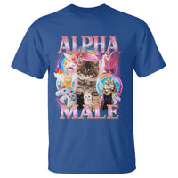 Alpha Male Cat T Shirt Funny Rainbow Kitten Meme Bootleg