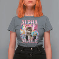 Alpha Male Cat T Shirt For Women Funny Rainbow Kitten Meme Bootleg