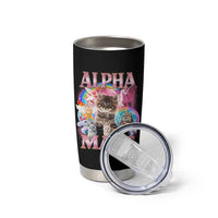 Alpha Male Cat Tumbler Cup Funny Rainbow Kitten Meme Bootleg
