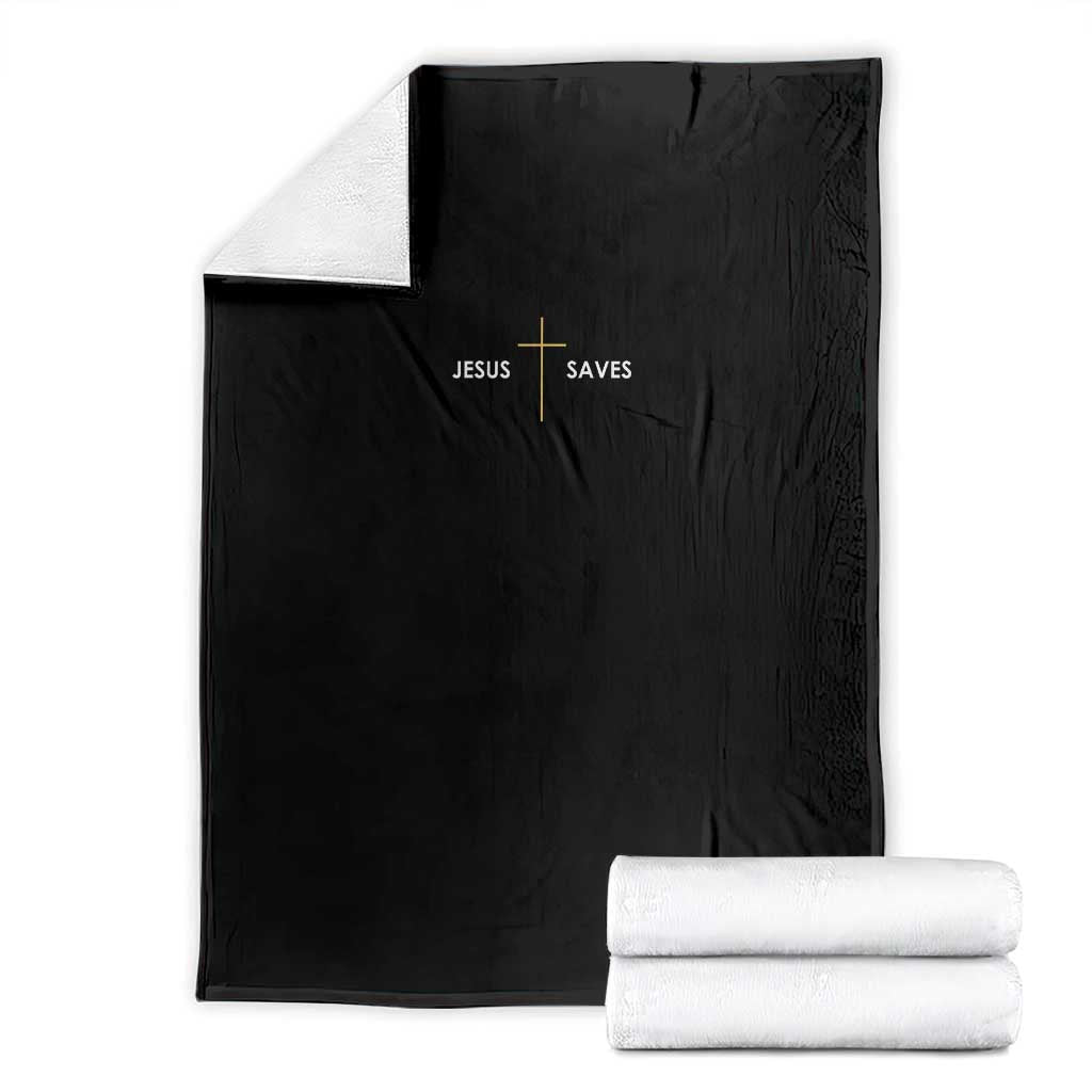 Jesus Saves Throw Blanket Cross Subtle Christian Minimal Religious Faith
