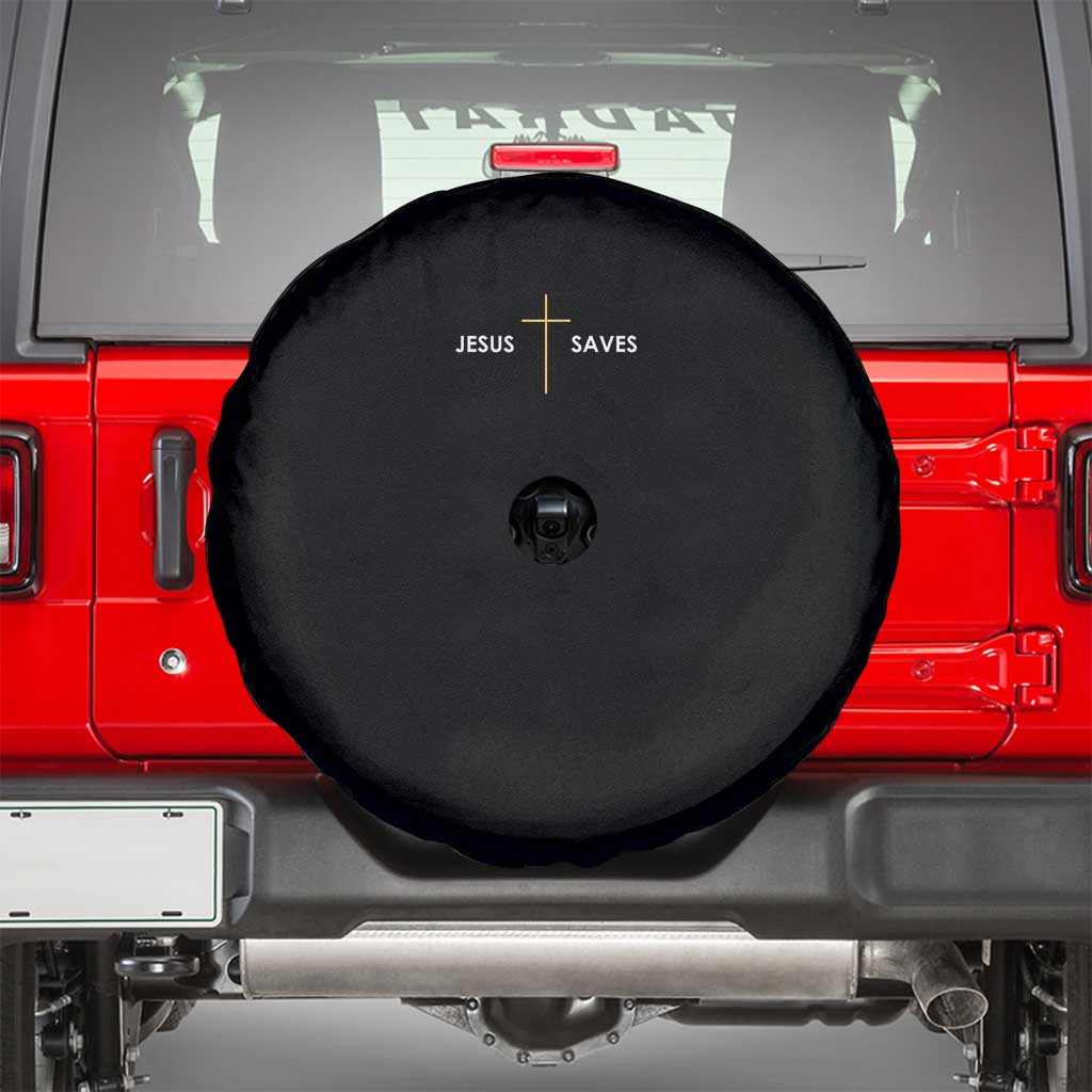 Jesus Saves Spare Tire Cover Cross Subtle Christian Minimal Religious Faith