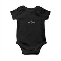 Jesus Saves Baby Onesie Cross Subtle Christian Minimal Religious Faith