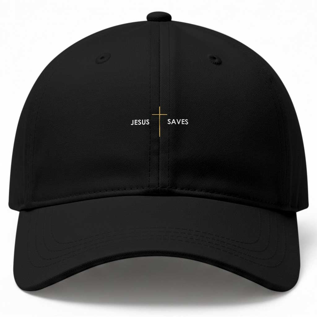 Jesus Saves Baseball Cap Cross Subtle Christian Minimal Religious Faith