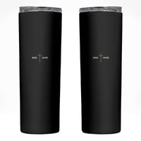 Jesus Saves Skinny Tumbler Cross Subtle Christian Minimal Religious Faith