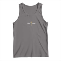 Jesus Saves Tank Top Cross Subtle Christian Minimal Religious Faith