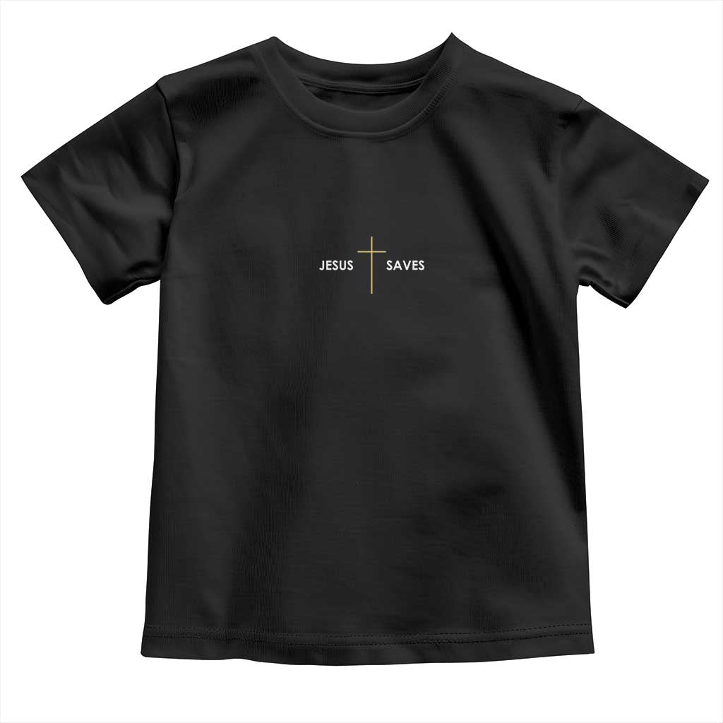 Jesus Saves Toddler T Shirt Cross Subtle Christian Minimal Religious Faith
