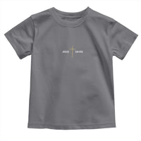 Jesus Saves Toddler T Shirt Cross Subtle Christian Minimal Religious Faith