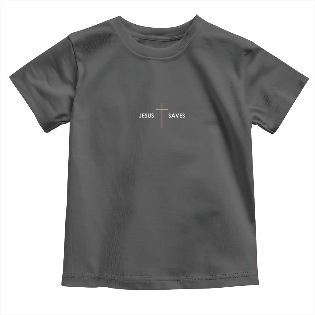 Jesus Saves Toddler T Shirt Cross Subtle Christian Minimal Religious Faith