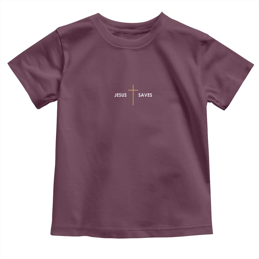 Jesus Saves Toddler T Shirt Cross Subtle Christian Minimal Religious Faith