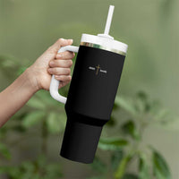 Jesus Saves Tumbler With Handle Cross Subtle Christian Minimal Religious Faith