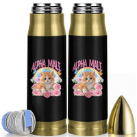 Alpha Male Funny Cat Bullet Tumbler Vintage 90s Kitten Rainbow Floral Butterflies