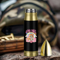 Alpha Male Funny Cat Bullet Tumbler Vintage 90s Kitten Rainbow Floral Butterflies