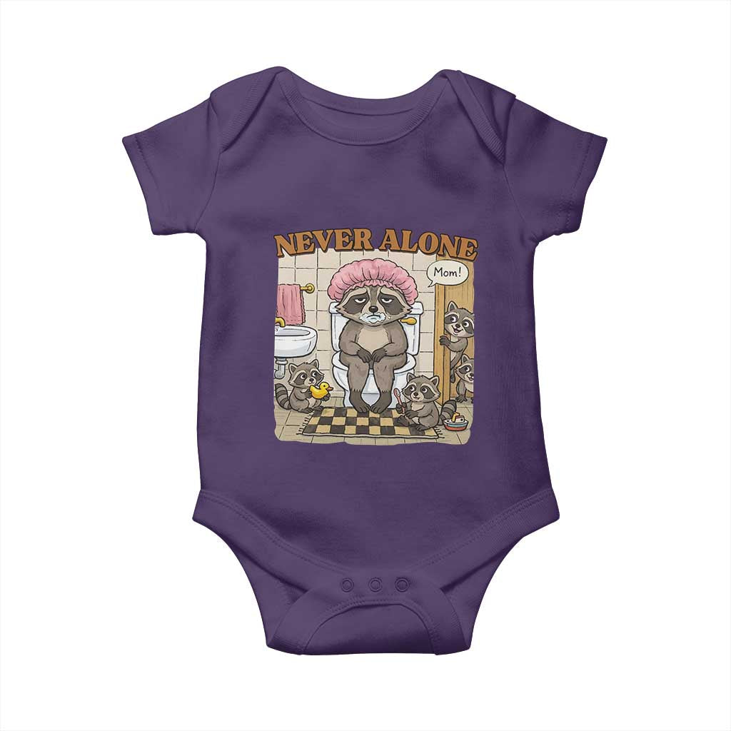 Never Alone Raccoon Mom Baby Onesie Funny Mama Life Mothers Day