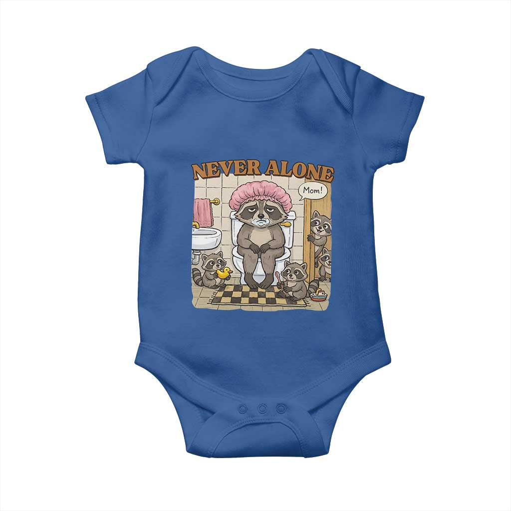 Never Alone Raccoon Mom Baby Onesie Funny Mama Life Mothers Day