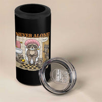 Never Alone Raccoon Mom 4 in 1 Can Cooler Tumbler Funny Mama Life Mothers Day