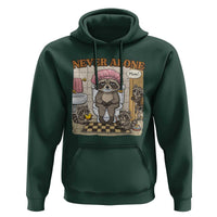 Never Alone Raccoon Mom Hoodie Funny Mama Life Mothers Day