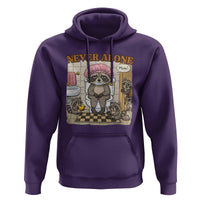 Never Alone Raccoon Mom Hoodie Funny Mama Life Mothers Day