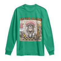 Never Alone Raccoon Mom Long Sleeve Shirt Funny Mama Life Mothers Day