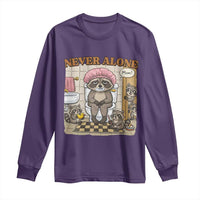 Never Alone Raccoon Mom Long Sleeve Shirt Funny Mama Life Mothers Day