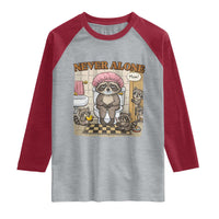 Never Alone Raccoon Mom Raglan Shirt Funny Mama Life Mothers Day