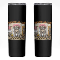 Never Alone Raccoon Mom Skinny Tumbler Funny Mama Life Mothers Day