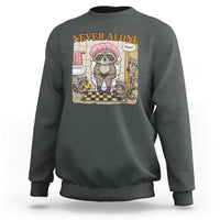 Never Alone Raccoon Mom Sweatshirt Funny Mama Life Mothers Day