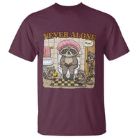 Never Alone Raccoon Mom T Shirt Funny Mama Life Mothers Day