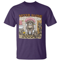 Never Alone Raccoon Mom T Shirt Funny Mama Life Mothers Day