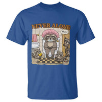 Never Alone Raccoon Mom T Shirt Funny Mama Life Mothers Day